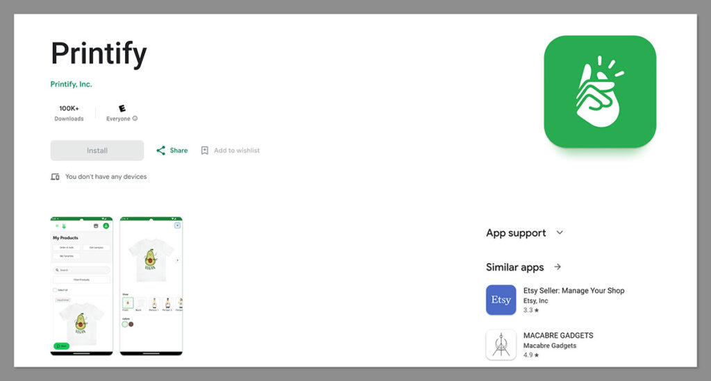 printify mobile android app
