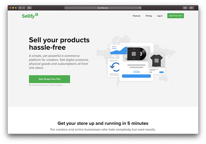 sell online with sellfy