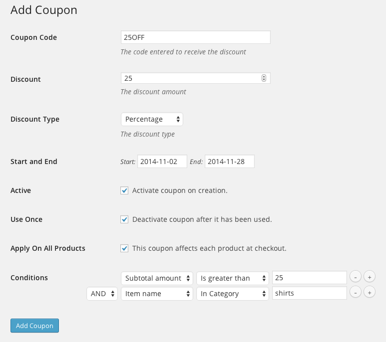 commerce électronique open source - coupons de commerce électronique wp