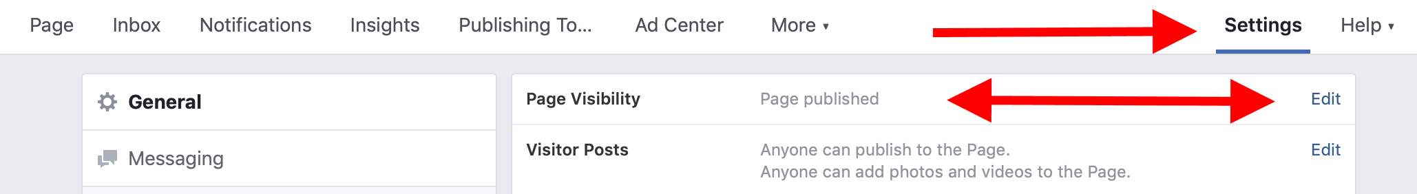 page visibility